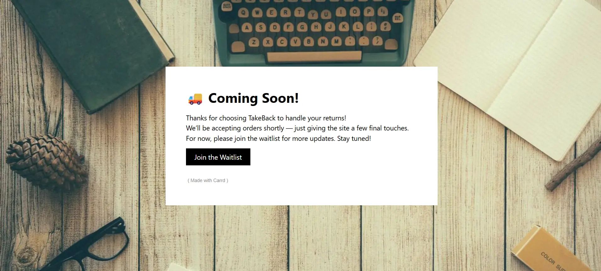 Carrd Minimalist SaaS Coming Soon Page