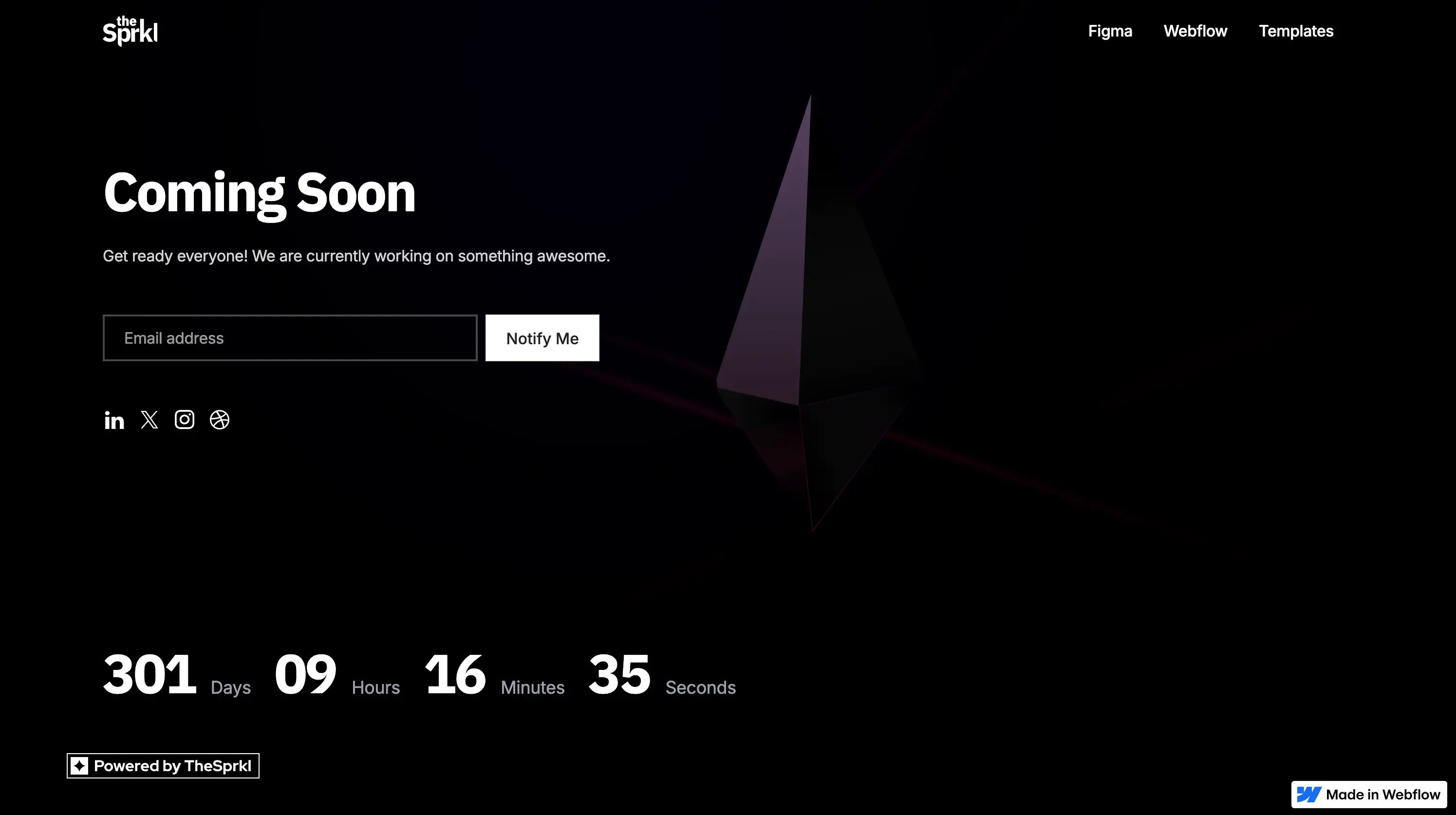 Webflow Agency-Grade Coming Soon Page