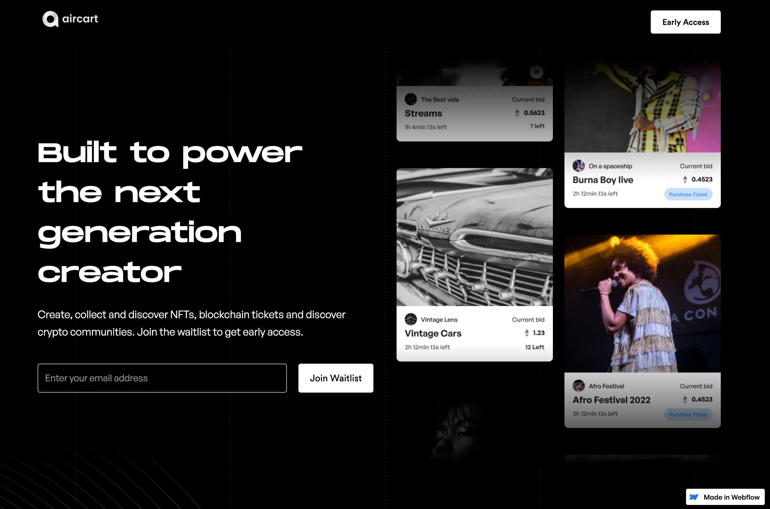 Webflow Visual-First Coming Soon Page