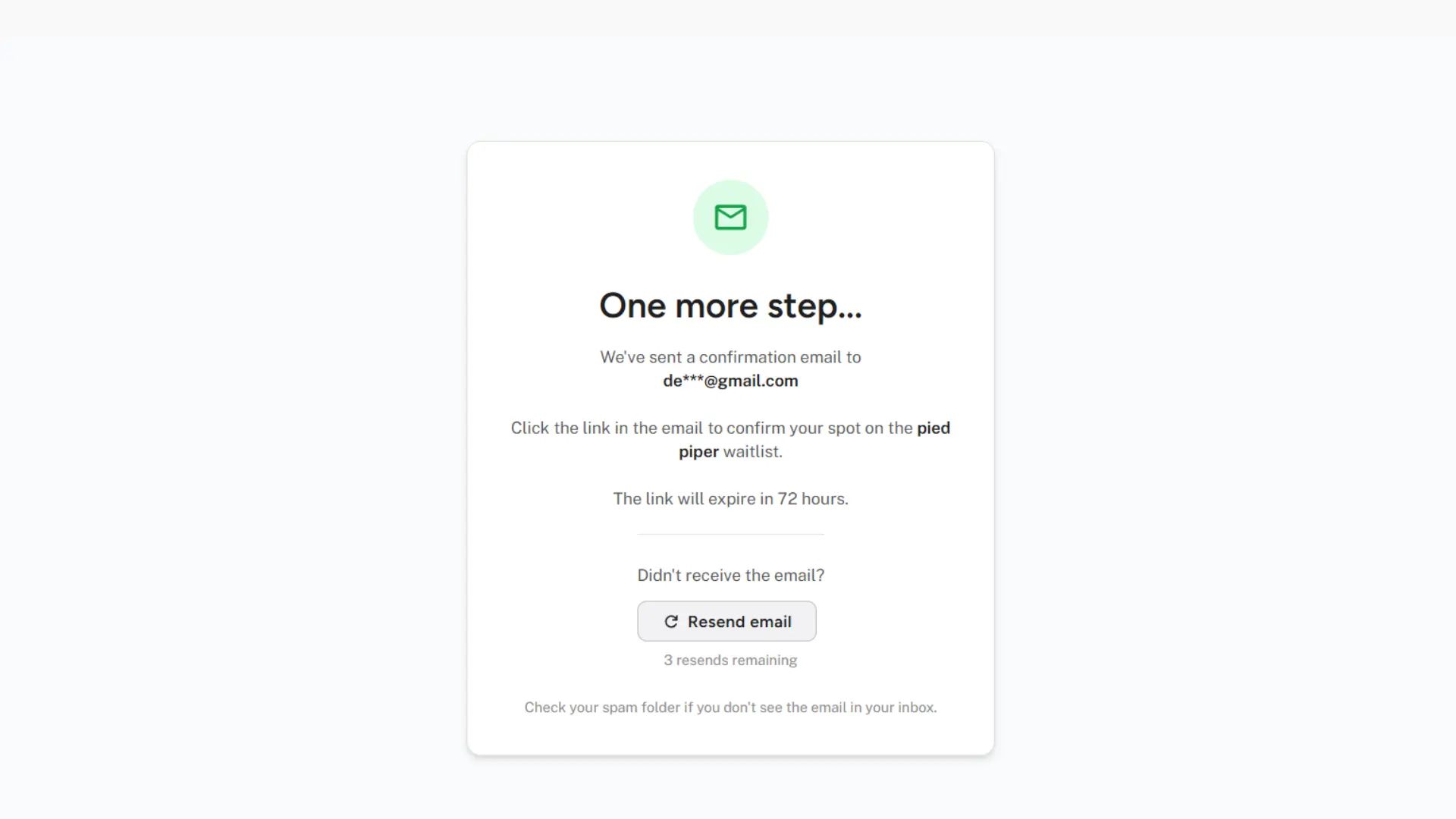 Double opt-in confirmation email