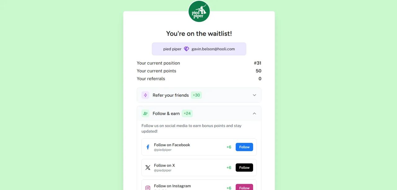 Social Follow Tasks for Referral Program