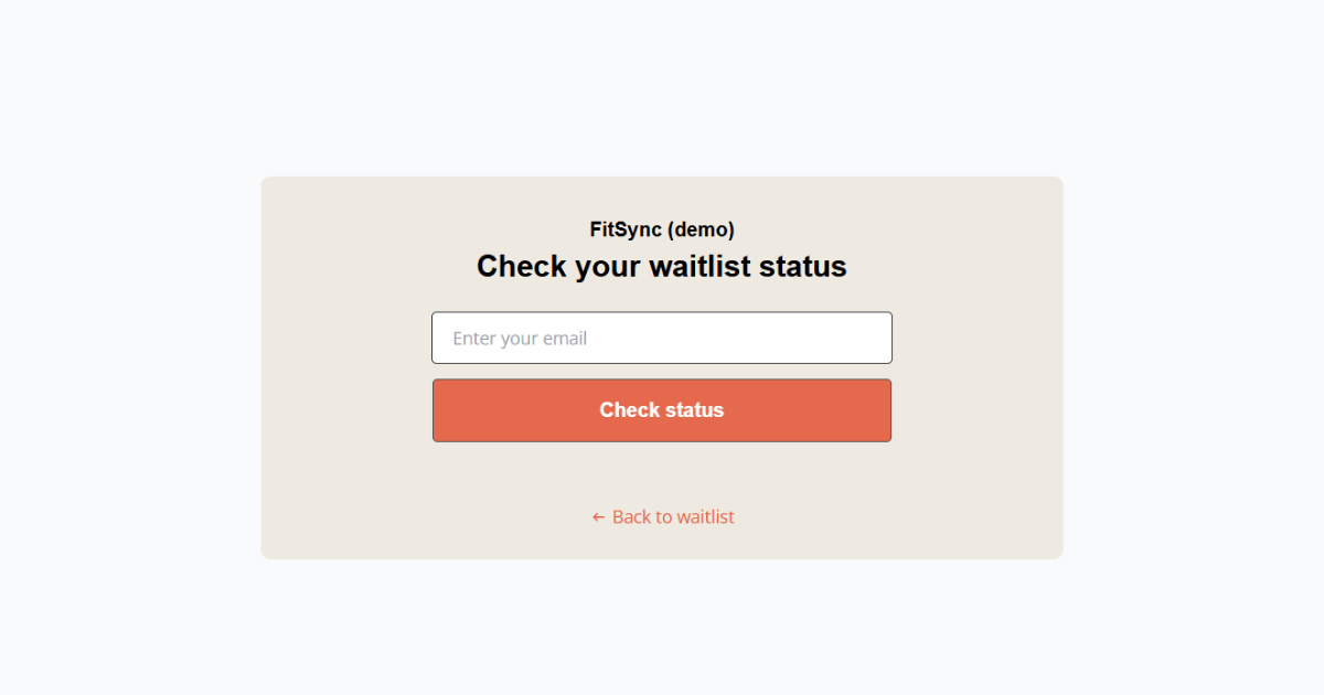 Check Waitlist Status