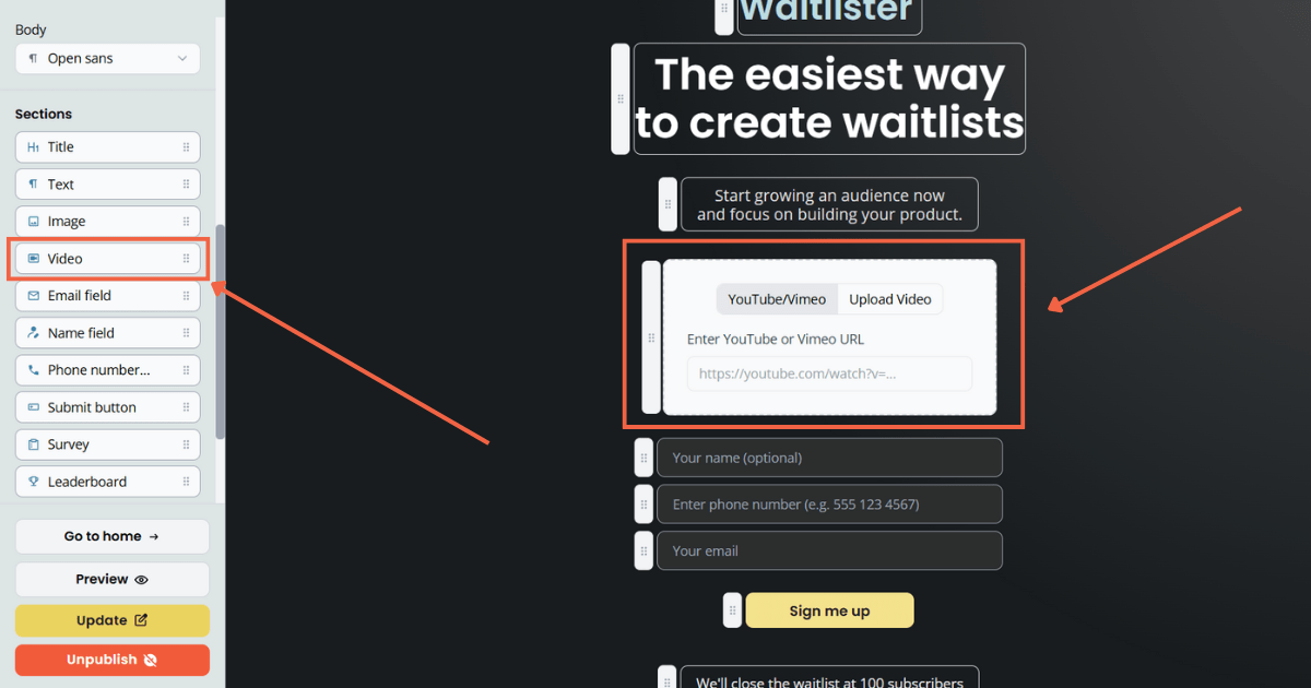 Video Section for Landing Pages - image 2