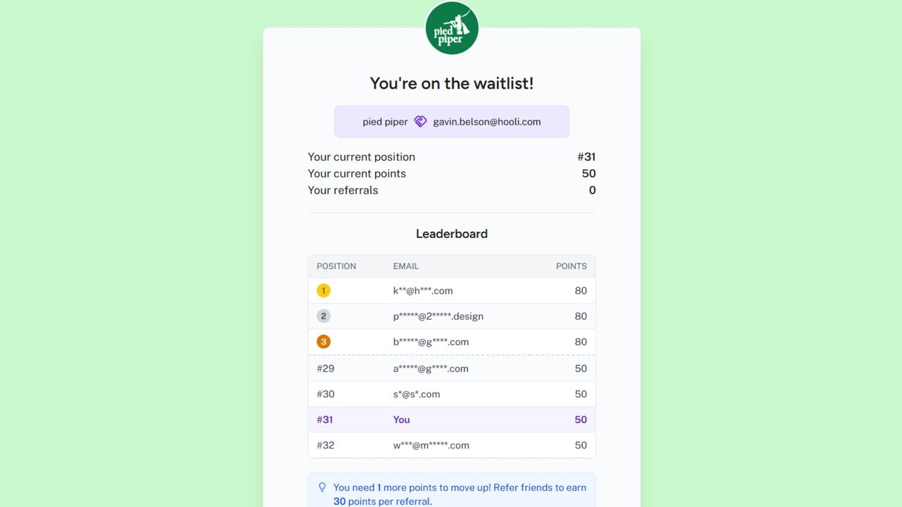 Improved Referral Program: Points-Based System