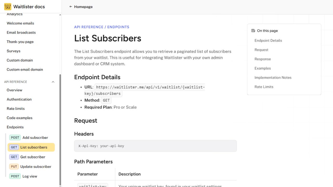 Expanded API: Subscriber Management Endpoints