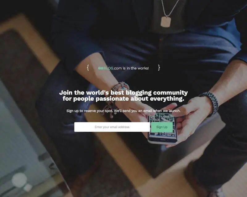 Community Launch Page coming soon page