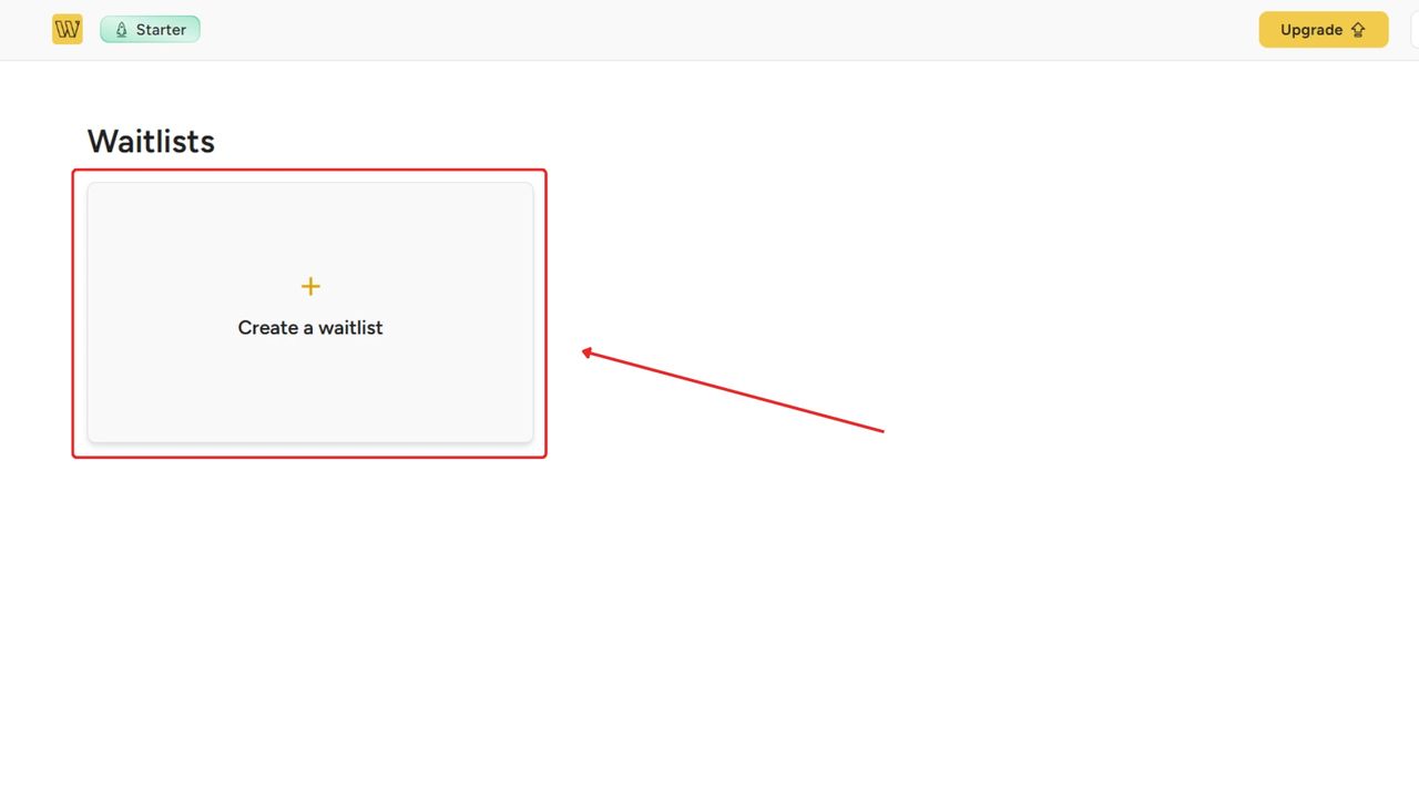 Waitlists page for viewing all waitlists and creating new ones