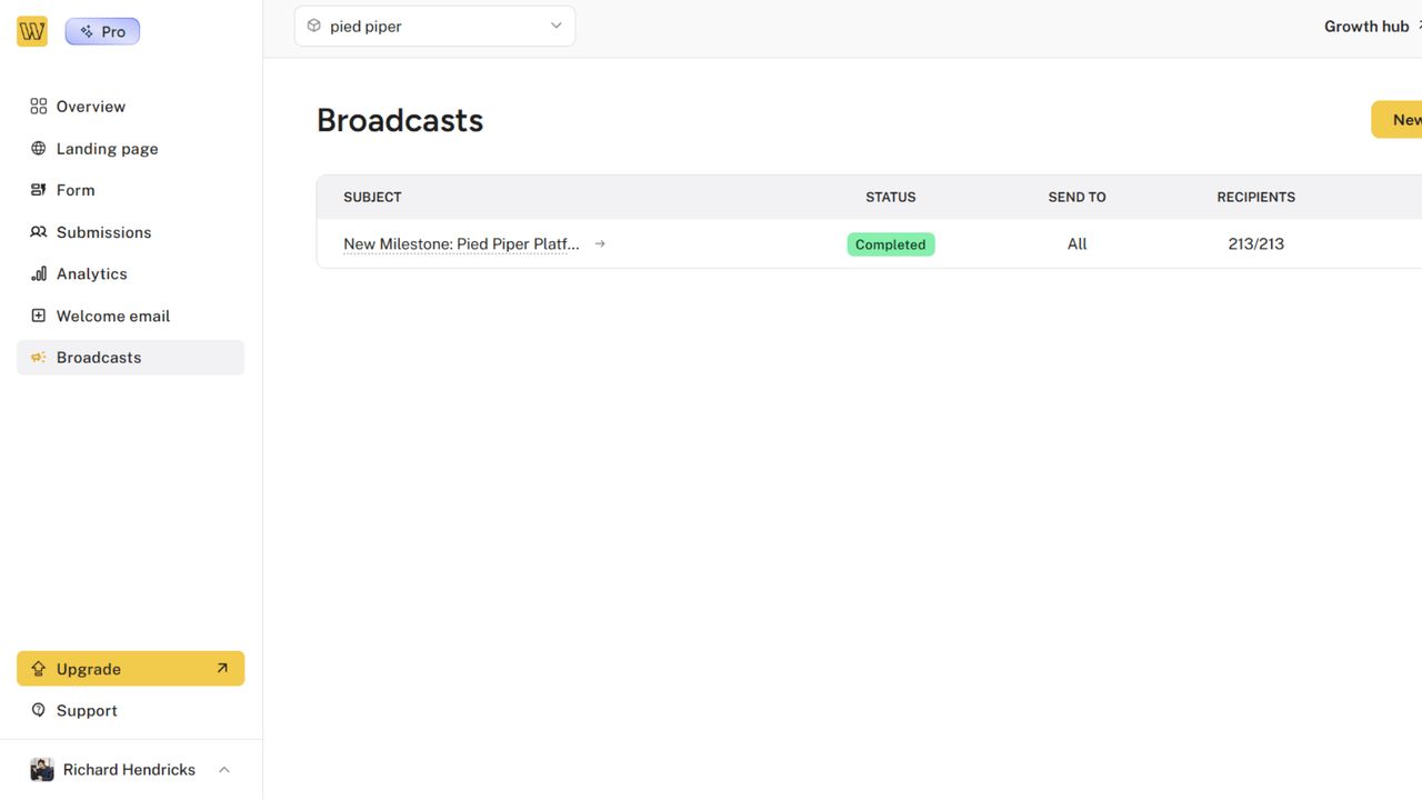 Email broadcasts overview
