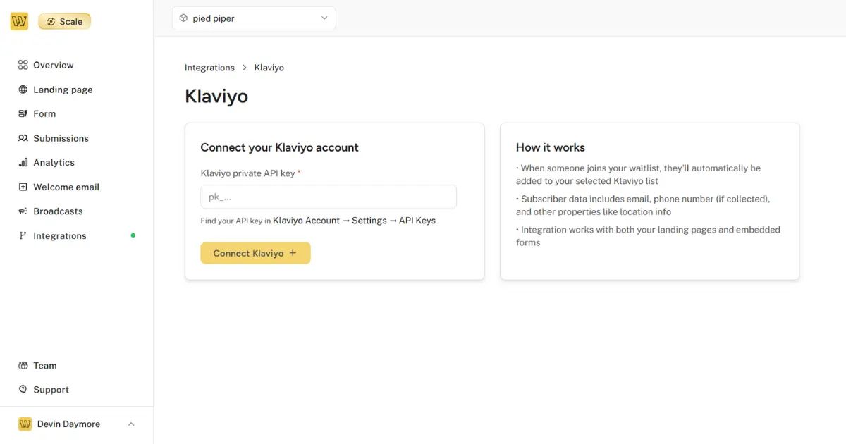 Ecommerce marketing integrations