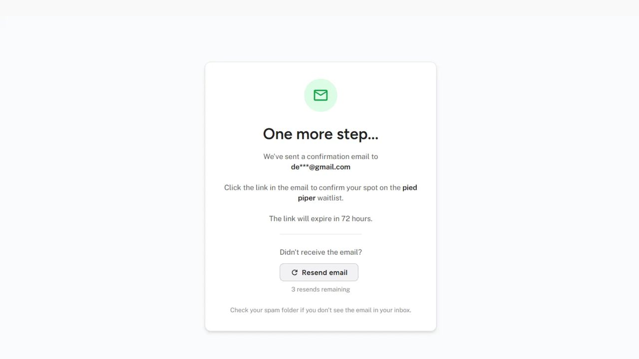 Double opt-in confirmation email