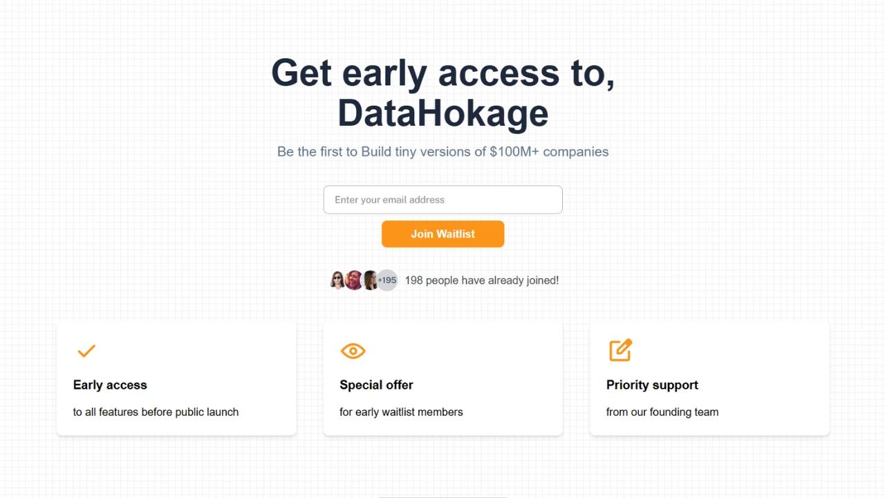 Data Hokage Waitlist Page