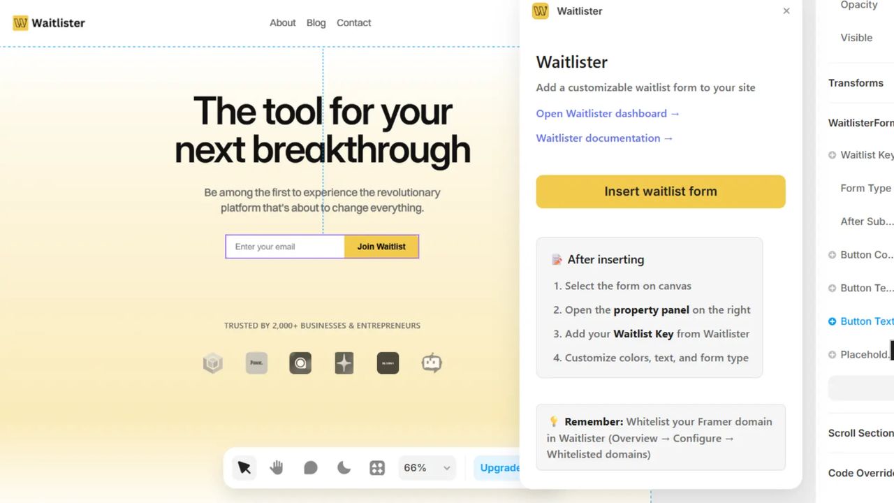 Framer integration demo