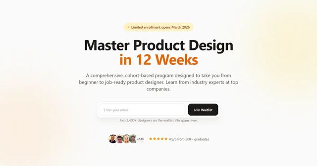 Premium Course Launch - Events & Courses waitlist template