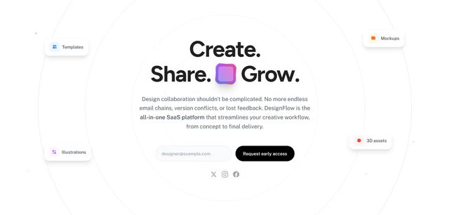 Circular Flow - SaaS waitlist template
